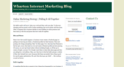 Desktop Screenshot of blog.wharton-marketing.com